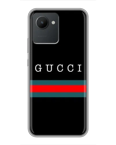 Чехол для Realme C30 с картинкой «Gucci — красный пояс»