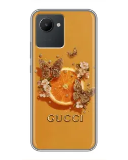 Чохол для Realme C30 з картинкою «Gucci — золоті метелики» Чохол для Realme C30 з картинкою «Gucci — золоті метелики»