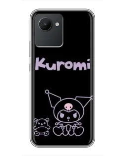 Чехол для Realme C30 с картинкой «Kuromi — черный минимализм» Чехол для Realme C30 с картинкой «Kuromi — черный минимализм»