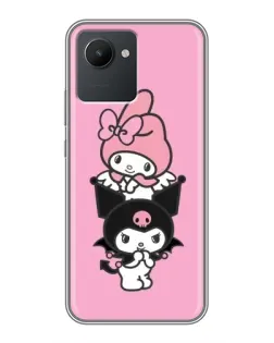 Чехол для Realme C30 с картинкой «My Melody и Kuromi»