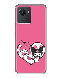 Чехол для Realme C30 с картинкой «Kuromi и My Melody»