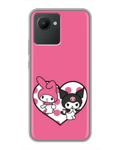 Чехол для Realme C30 с картинкой «Kuromi и My Melody»
