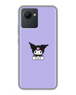 Чехол для Realme C30 с картинкой «Kuromi — фиолетовый минимализм»