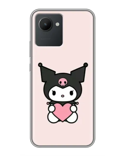 Чехол для Realme C30 с картинкой «Kuromi и сердце»