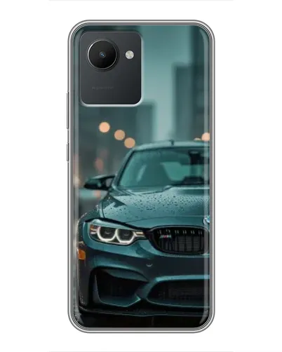Чехол для Realme C30 с картинкой «BMW в огнях города»