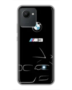 Чехол для Realme C30 с картинкой «Минималистичный принт BMW M3»