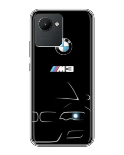Чехол для Realme C30 с картинкой «Минималистичный принт BMW M3»