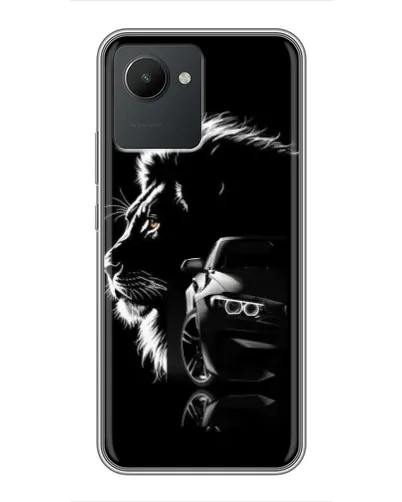 Чехол для Realme C30 с картинкой «BMW и лев»