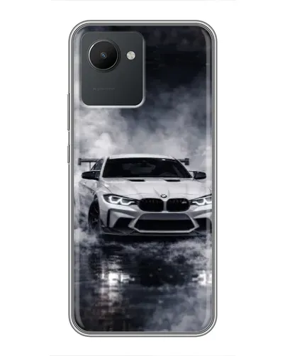 Чехол для Realme C30 с картинкой «BMW сквозь туман»