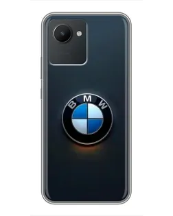 Чехол для Realme C30 с картинкой «Логотип BMW — минимализм»