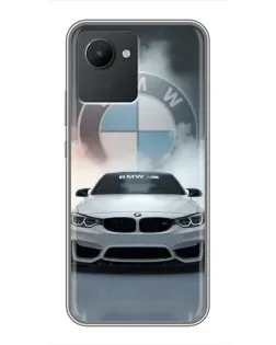 Чехол для Realme C30 с картинкой «BMW в белом дыму» Чехол для Realme C30 с картинкой «BMW в белом дыму»