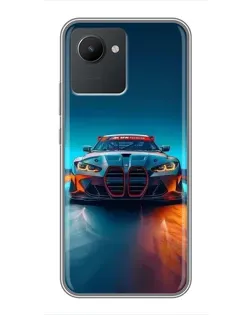 Чехол для Realme C30 с картинкой «BMW — огни неона» Чехол для Realme C30 с картинкой «BMW — огни неона»
