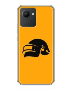 Чехол для Realme C30 с картинкой «PUBG — золотой шлем»