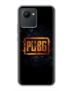 Чехол для Realme C30 с картинкой «PUBG — золотой логотип»