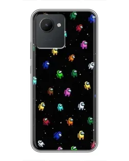Чехол для Realme C30 с картинкой «Экипаж Among Us»