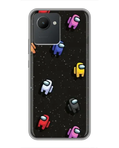 Чехол для Realme C30 с картинкой «Космический паттерн Among Us»