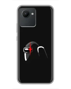 Чехол для Realme C30 с картинкой «Among Us шлем»