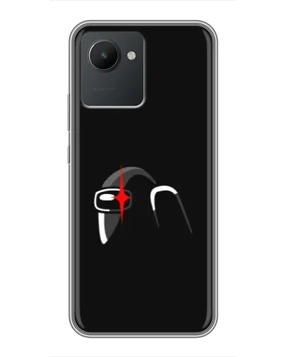 Чехол для Realme C30 с картинкой «Among Us шлем»