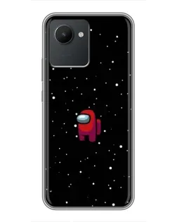 Чехол для Realme C30 с картинкой «Красный Among Us»