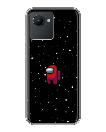 Чехол для Realme C30 с картинкой «Красный Among Us»