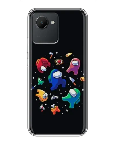 Чехол для Realme C30 с картинкой «Among Us космос»