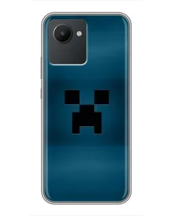Чехол для Realme C30 с картинкой «Крипер текстура»