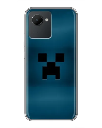 Чехол для Realme C30 с картинкой «Крипер текстура»