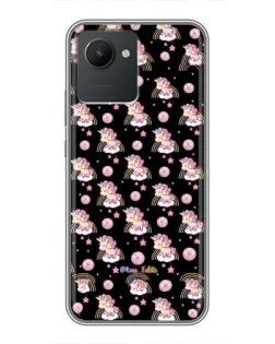 Чехол для Realme C30 с картинкой «Magic Unicorn паттерн»