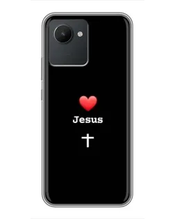 Чохол для Realme C30 з картинкою «Серце - Jesus»