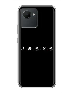 Чехол для Realme C30 с картинкой «Точки веры J.E.S.U.S.»