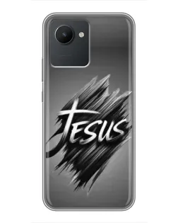 Чехол для Realme C30 с картинкой «Надпись Jesus Graffiti»