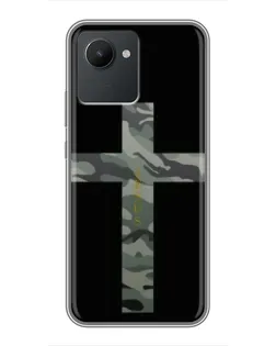 Чехол для Realme C30 с картинкой «Милитари Крест»