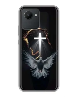 Чехол для Realme C30 с картинкой «Голубь и Свет»