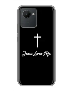 Чехол для Realme C30 с картинкой «Иисус любит тебя»