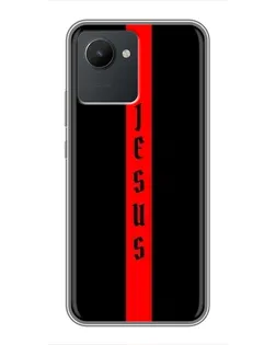 Чехол для Realme C30 с картинкой «Красная линия веры»