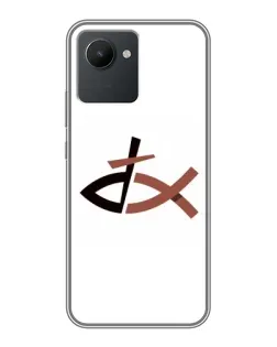 Чехол для Realme C30 с картинкой «Рыба и крест»