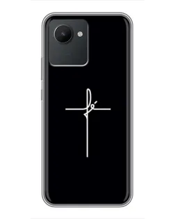 Чехол для Realme C30 с картинкой «Тонкий крест»