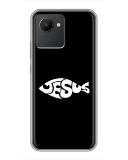 Чехол для Realme C30 с картинкой «Рыба Jesus»