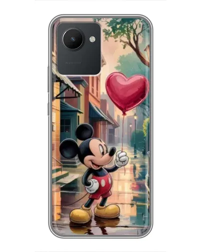 Чехол для Realme C30 с картинкой «Микки и шарик-сердце»
