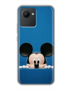 Чехол для Realme C30 с картинкой «Микки выглядывает»