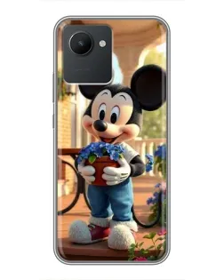 Чехол для Realme C30 с картинкой «Микки садовод»