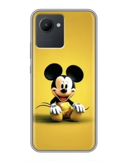 Чехол для Realme C30 с картинкой «Микки на желтом»
