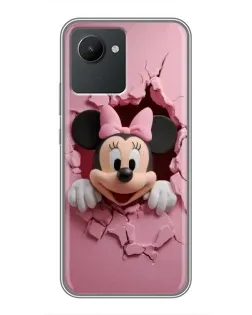 Чехол для Realme C30 с картинкой «Минни сквозь стену»