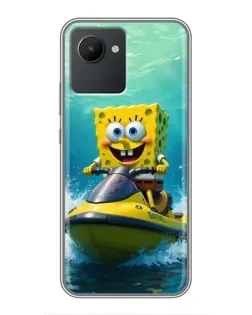 Чехол для Realme C30 с картинкой «Спанч Боб на гидроцикле» Чехол для Realme C30 с картинкой «Спанч Боб на гидроцикле»