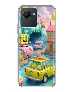 Чехол для Realme C30 с картинкой «Монстр-трак приключения»