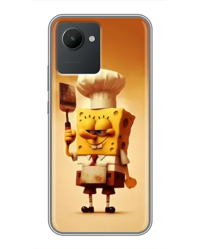 Чехол для Realme C30 с картинкой «Губка Боб повар»