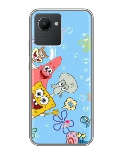 Чехол для Realme C30 с картинкой «Веселые пузырьки»