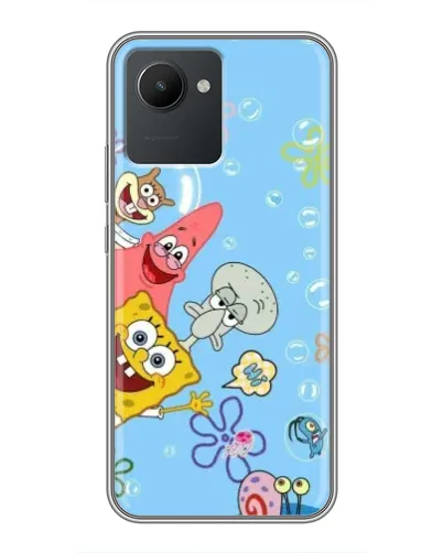 Чехол для Realme C30 с картинкой «Веселые пузырьки»