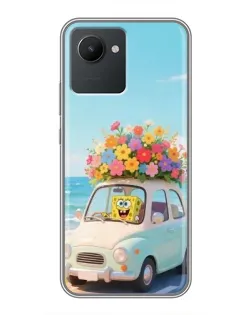 Чехол для Realme C30 с картинкой «Автомобильное путешествие»