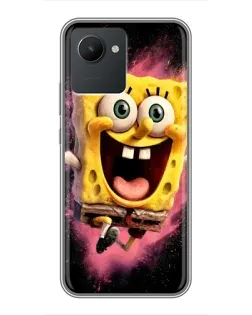 Чехол для Realme C30 с картинкой «Взрывной Спанч Боб»